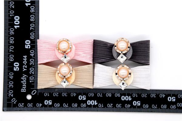 Ribbon coloured bow-tied shoe flower,Handmade footwear ornaments and flower Thread ribbon Beige ,white,black,red ,blue