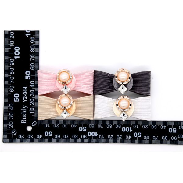 Ribbon coloured bow-tied shoe flower,Handmade footwear ornaments and flower Thread ribbon Beige ,white,black,red ,blue