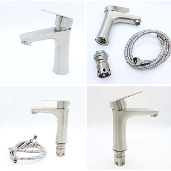 Single Handle Luxury Bathroom Faucets 304 Stainless Steel