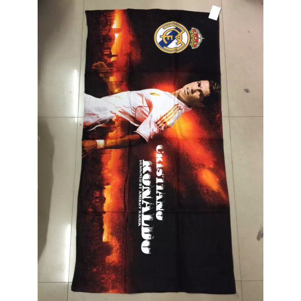 Customize football sport towel Barcelonaes football club towel beach towel soccer towel