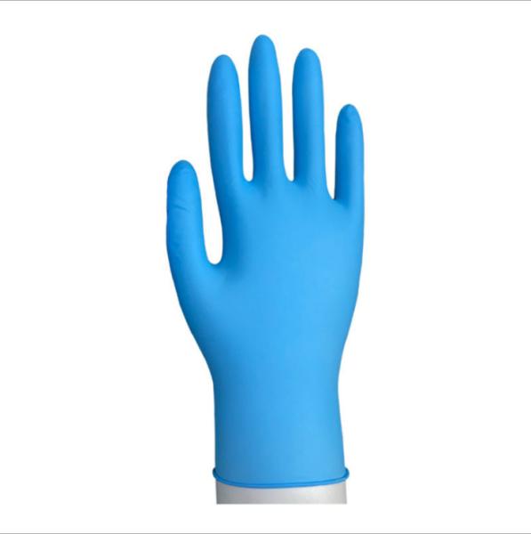 Healthcare Use Disposable Sterile Gloves Medium Size Blue Color Heavy Duty
