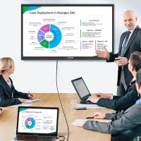 Tableau blanc interactif intelligent avec système d'exploitation double Android Windows et écriture ultra-fluide