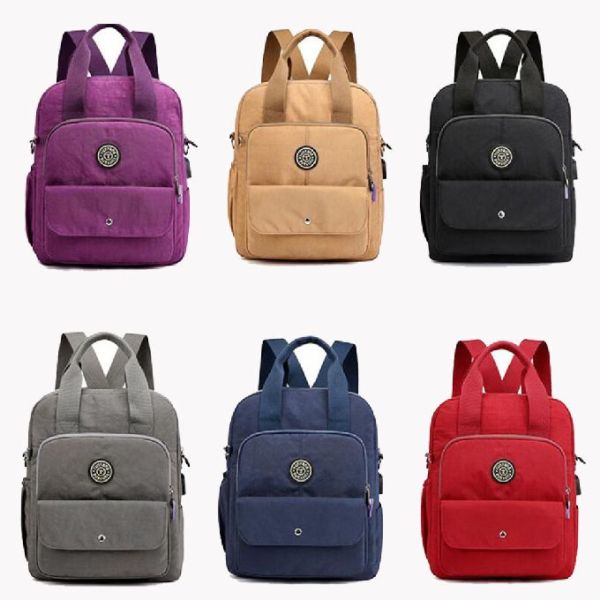 Nylon USB Charging Stylish Travel Backpacks For Girl
