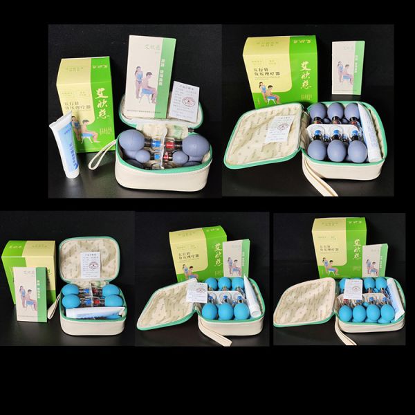 Transparent 7 Type Mix Haci Magnetic Acupressure Suction Cup Ventosa Therapy Massage Set