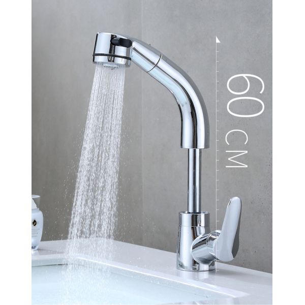 360 Degree Pull Out Water Saving Sink Tap for Grass Water Brass in Hot Cold Shower