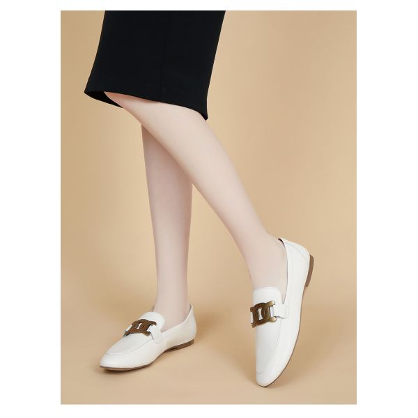 SGS Womens Leisure Shoes Durable Stylish Cow Leather Shoes