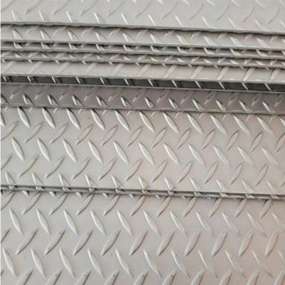 5083 Aluminum Checker Plate Sheet H111 Silver Color Embossed Cutting Size