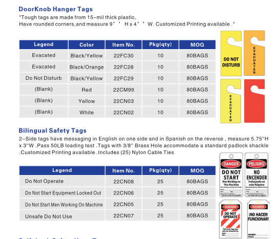 Custom Plastic Indicating Tag PVC Waterproof Safety Tag