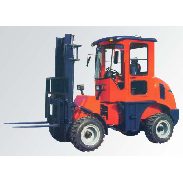 4WD CPCY30 Off Road Hydraulic Industrial Forklift Truck / All Terrain Forklift 3000KG CE