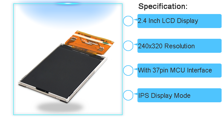 2.4 Inch Small Mini TFT Display 240x320 IPS LCD Module With ILI9341 Driver IC