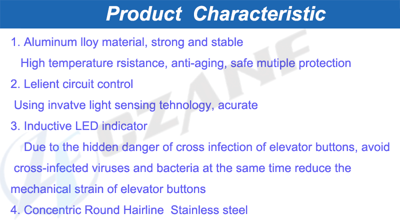 Cutout Size 37 mm Round Stainless Steel Elevator Touchless Button Elevator High Sensitivity No Touch Lift Control Button