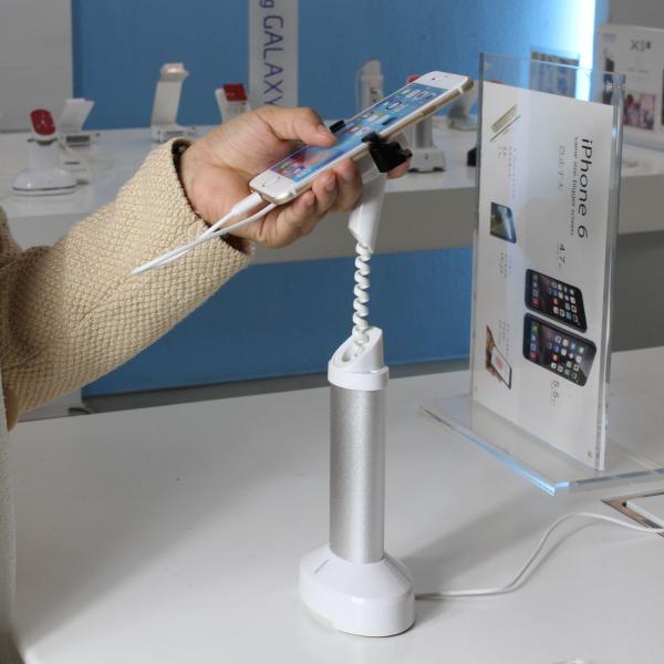 COMER security handsets desktop display alarm cable locking stand for retail display system