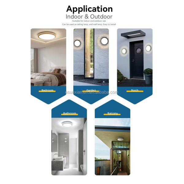 5CCT 2000K Night Light Modern Dome Light LED Ceiling Lamp 10in/13in/15in for Home Lighting