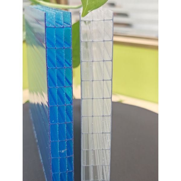 Colorfull Lightweight Four-layer 6mm to 20mm 2.1m*5.8m Plastic Polycarbonate Sheet for Natural Light and Thermal Insulation in Energy- Covered Spaces