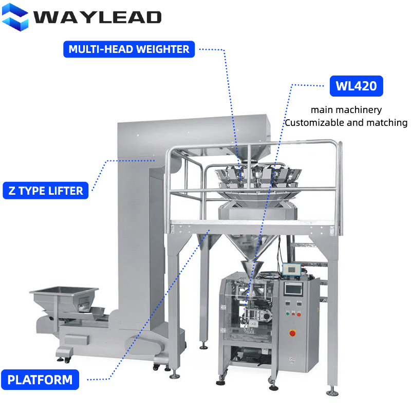 VFFS Packaging Machine Vertical Form Fill Seal Equipment For Food Industry