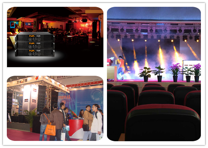 Portable PA Sound System 2 x 600W Powered Audio Amplifier For Large Events