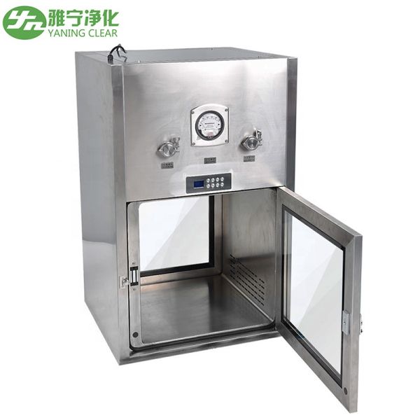 Stainless Steel SUS304/201 Cleanroom Pass Box with Electrical Interlock and Customizable Dimensions
