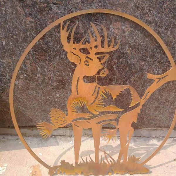 2mm Corten Steel Wall Art ISO Rusty Steel Garden Ornaments For Road