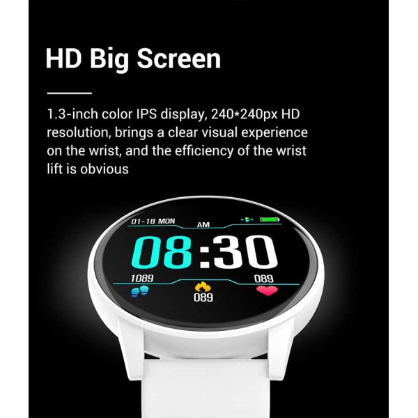 IOS 9.0 Health Tracking Smartwatch 1.3 Inch IPS Rohs Heart Rate Health Bracelet