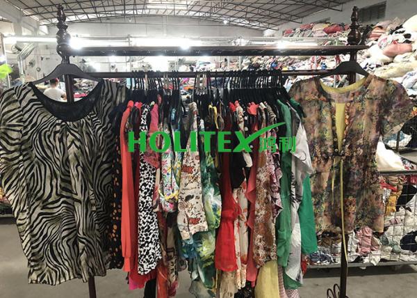 Clean High Quality Second Hand Clothes ,  Popular Used Girls Clothes Silk Blouse