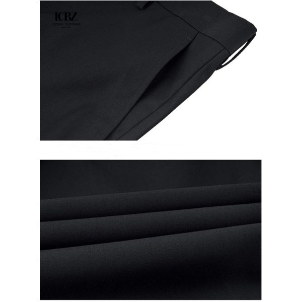 2022 Мужской черный костюм штаны прямая нога для официальных и случайных случаев весной