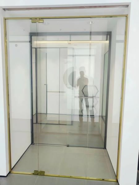Hardware de porte de douche en verre coulé à l'intérieur et à l'extérieur Installation facile