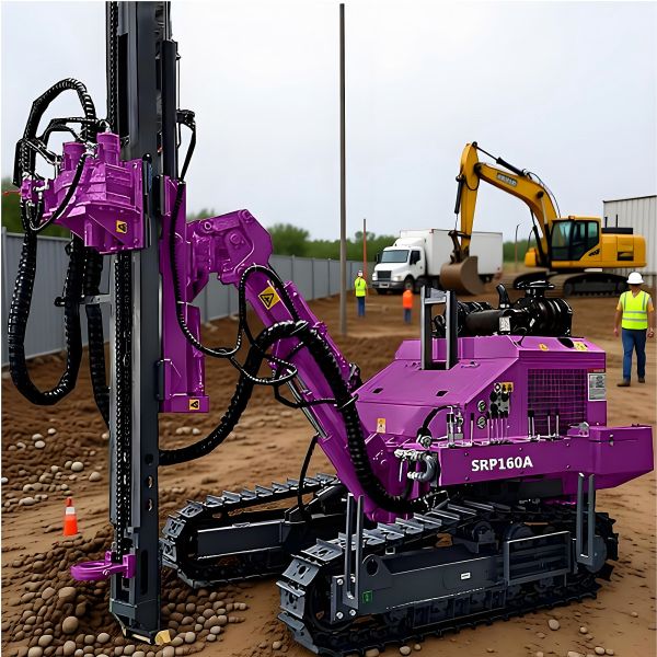 Anchor Piling Rig FIexible Angle Adjustment Hydraulic Drilling Rig Photovoltaic Pile Driver Machine