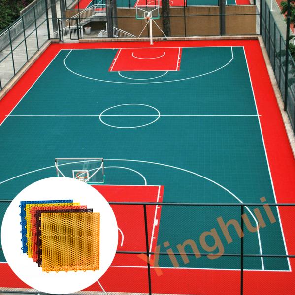 Double Layer Plastic FIBA Approved Tiles Portable Fustal Outdoor Volleyball Court Flooring