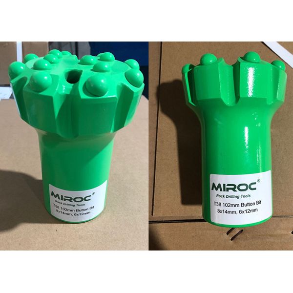 YK05 Tungsten Carbide Threaded Button Drill Bit T38 Diameter 102mm