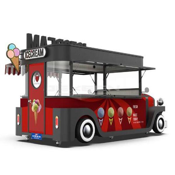 Electric Mobile Food Cart Trailer Hot Dog Vending Cart Ice Cream Push Cart