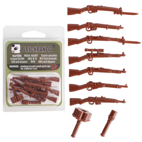 WW2 military weapon German British Soviet mini figures accessories Kar98K M24 G43 gun building blocks