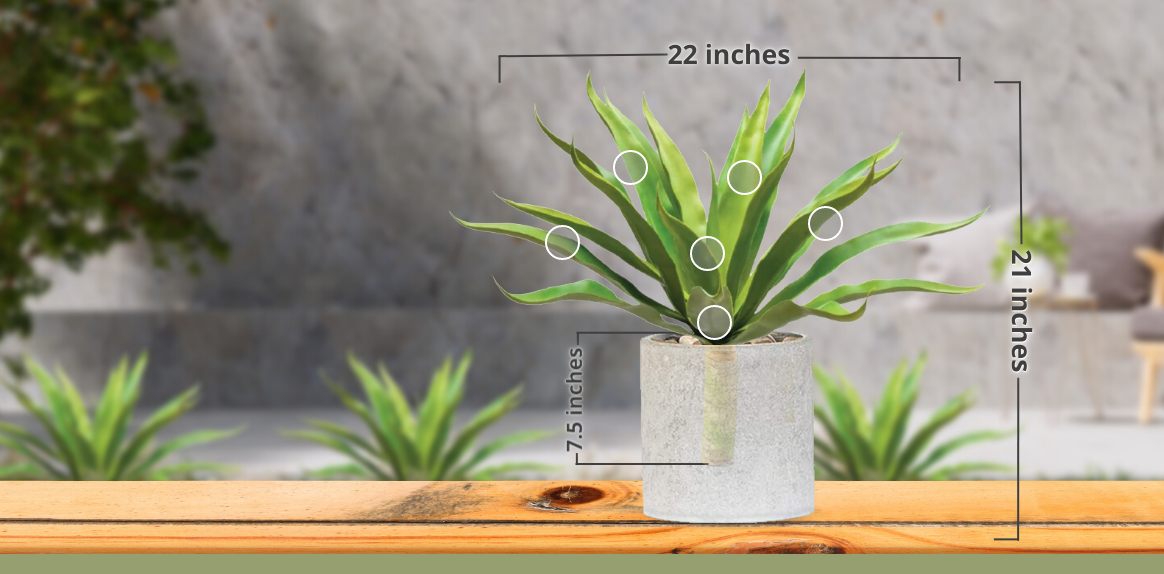 Artificial Agave Plant Potted Plants, Artificial Plant Perfect for Home Office Indoor Decoration