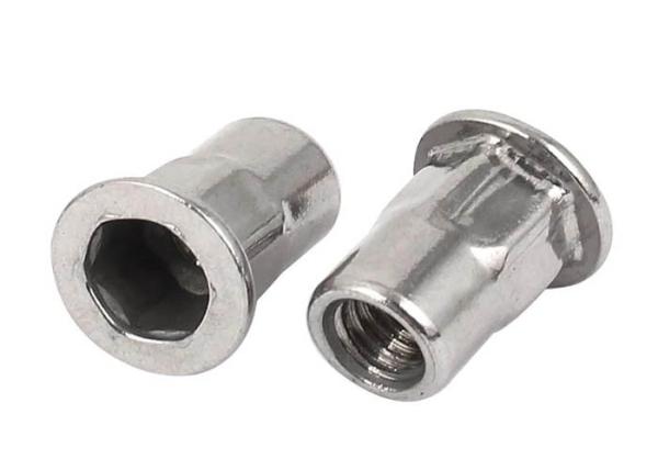 M8 M10 Half Hex Stainless Steel Rivet Nut Self Locking For Pharmaceutical Industry