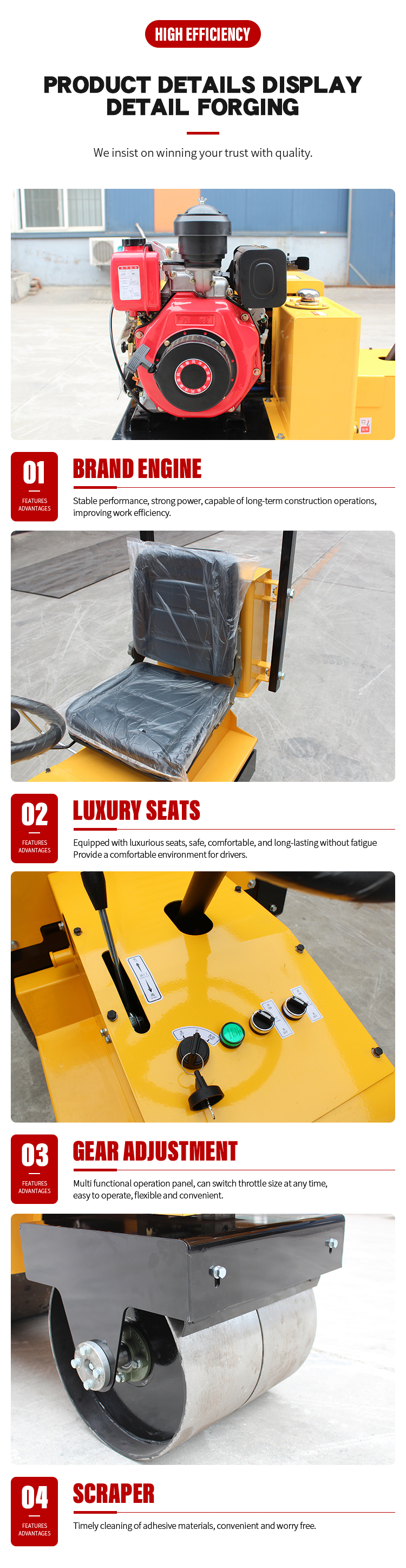 Мини двойной барабанный вибрационный дорожный роликовый компрессор для уплотнения земли асфальтом 0,7 тн