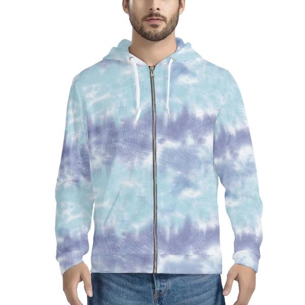 Street Wear Over Size  Men Sublimation Hoodies Zipper Up Pullover