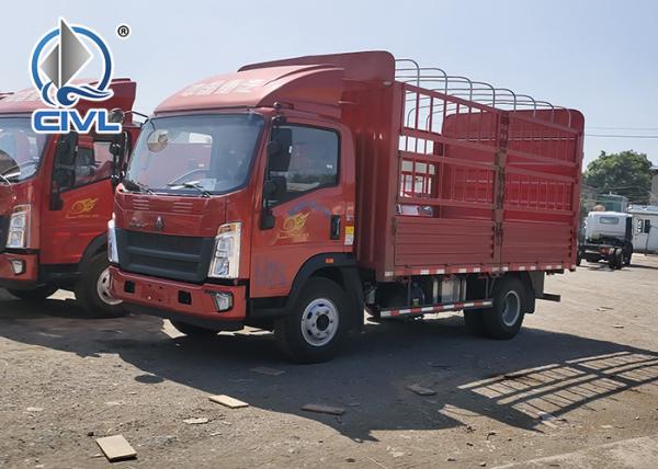 Sinotruk 3-5 Tons HOWO Light Duty Commercial Trucks 6 Tires Van Cargo Truck 3-6ton load capacity