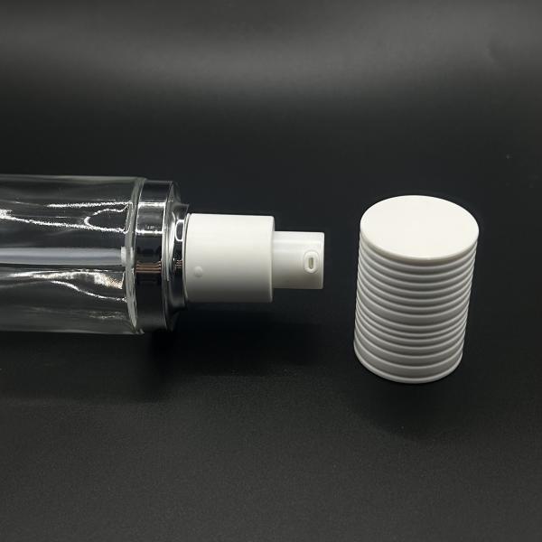 Custom Brand Cosmetic Glass Lotion Bottle Child Resistant 100ml 120ml (MC-1303)