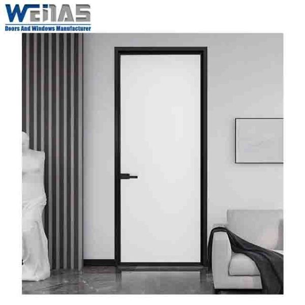 Hot Sale Aluminium Casement Door Waterproof Aluminium Interior Toilet Bathroom Bedroom