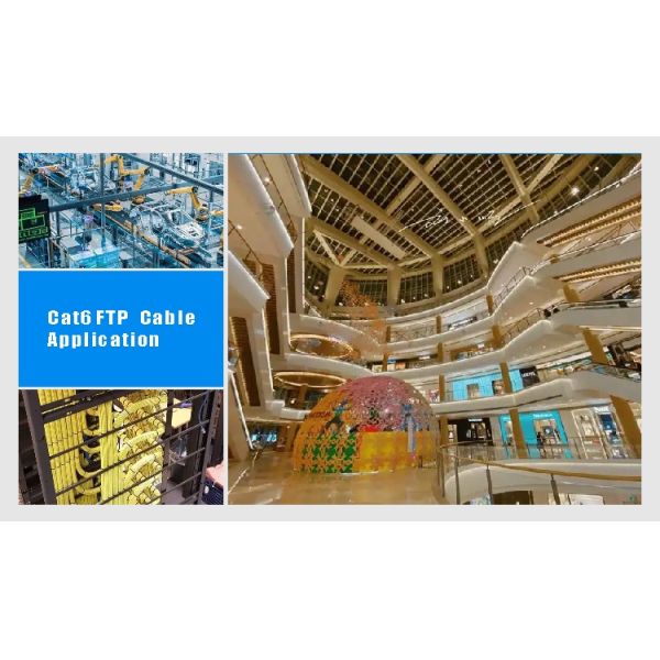 PVC Jacket Cat6 FTP 23AWG Bare Copper Lan Cable With Yellow Jacket 1000FT