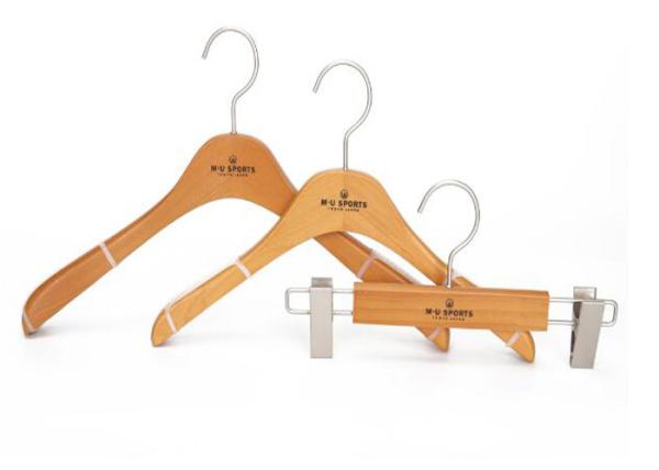 Coat and Pants Wooden Clothing Store Hangers For Sports Garment Shop
