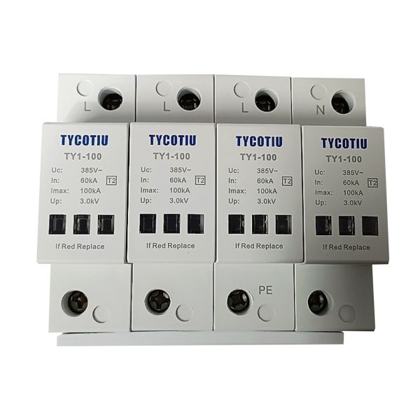 TY1-100 4P OEM Tipo 2 Protector contra sobretensão 385v dispositivo de protecção contra sobretensão SPD varistor arrester