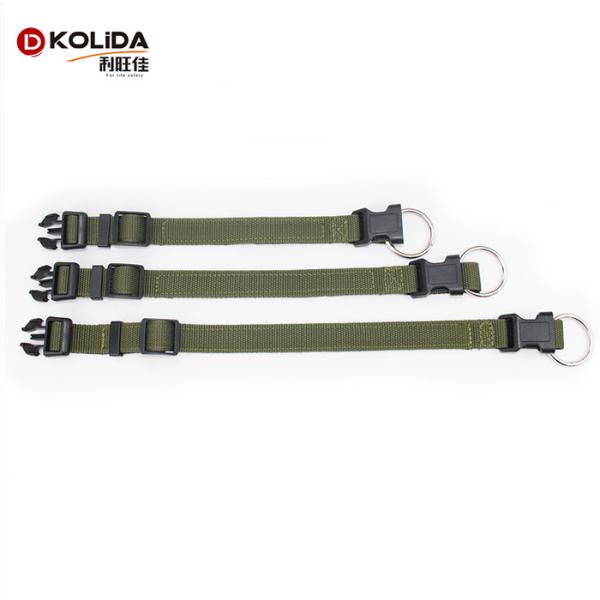 Adjustable Stylish Nylon Dog Collars All Seasons Customized Brand Logo