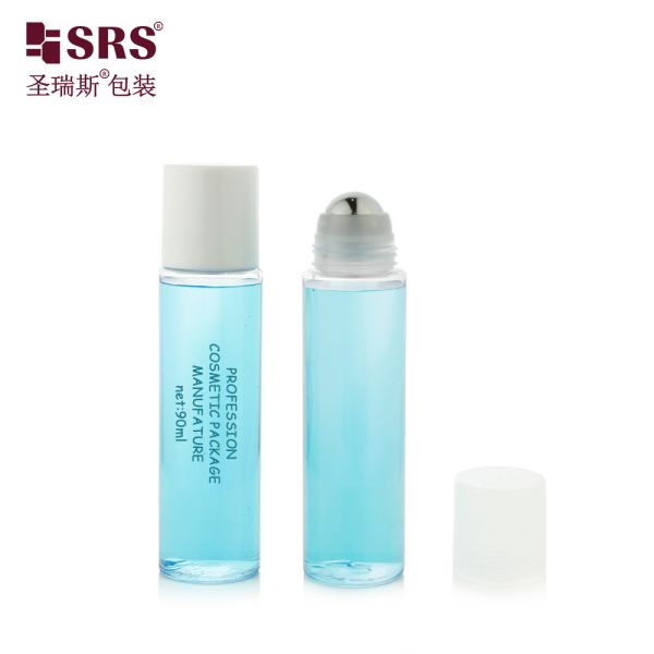 PET30-90ML Clear PET Steel Roller Applicator Bottle For Cooling Gel