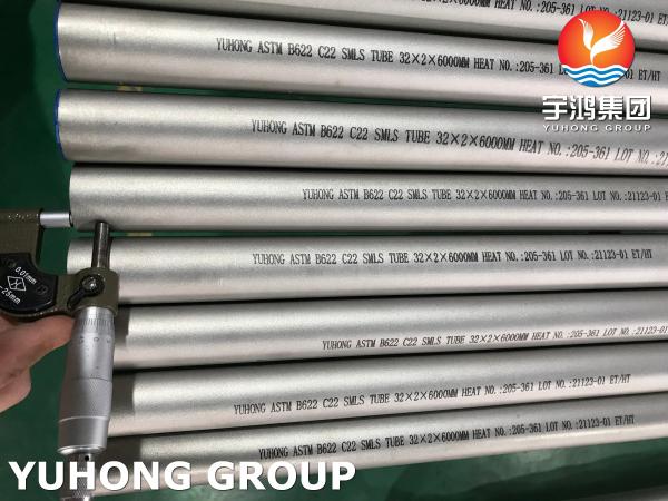 Nickel Alloy Seamless Tube ASTM B622 Hastelloy C22 UNS N06022 For Reactors Vessels