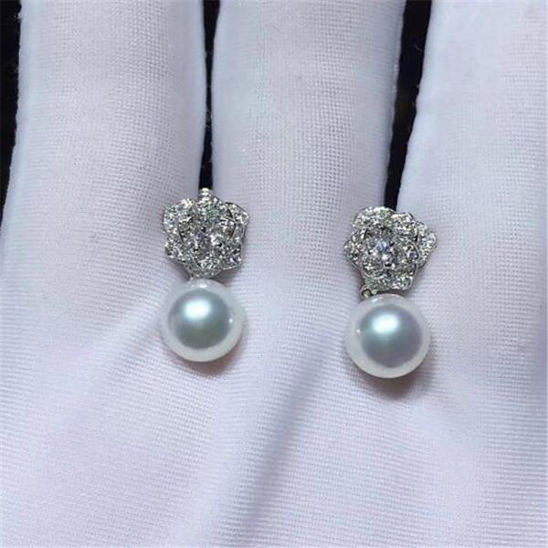 Piaget  full diamonds of rose pearl earrings 18kt  gold  with white gold or yellow gold or pink gold
