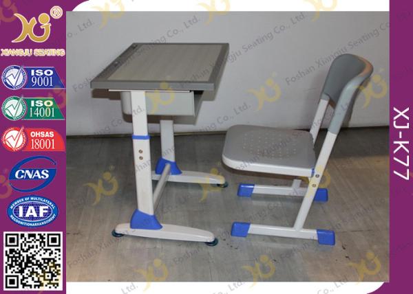School Furniture Single Student Desk And Chair With Strengthened Station Leg