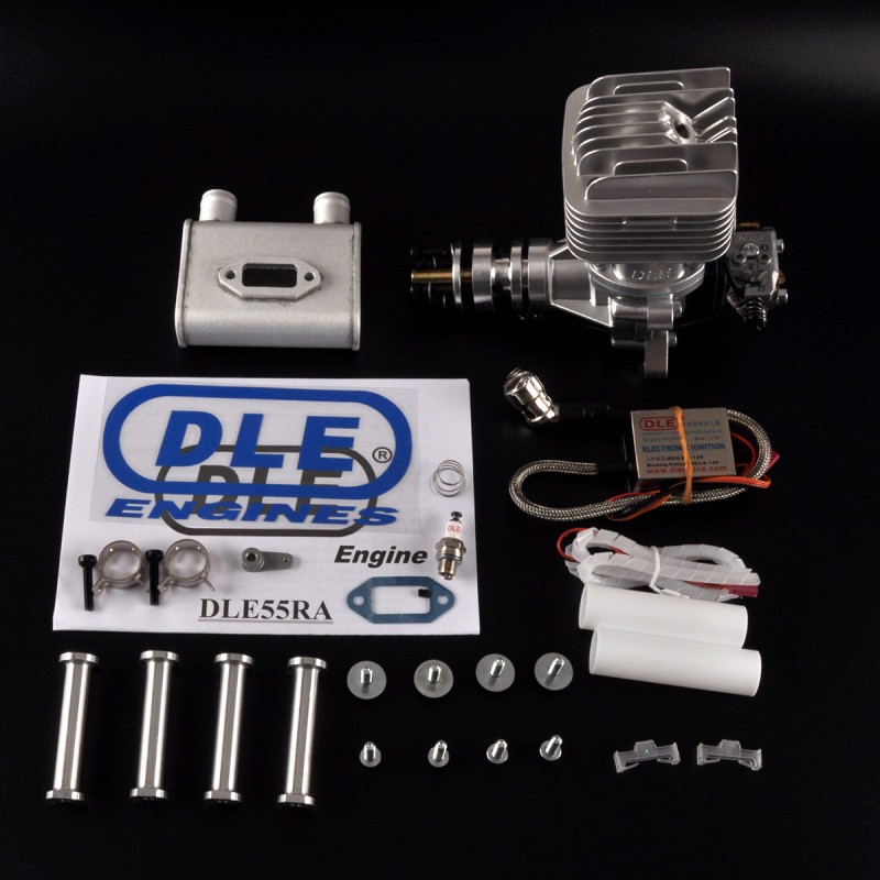 Factory Outlet DLE Gasoline Engine Single Cylinder 2-Strokes 55RA For CC RC Model Airplane