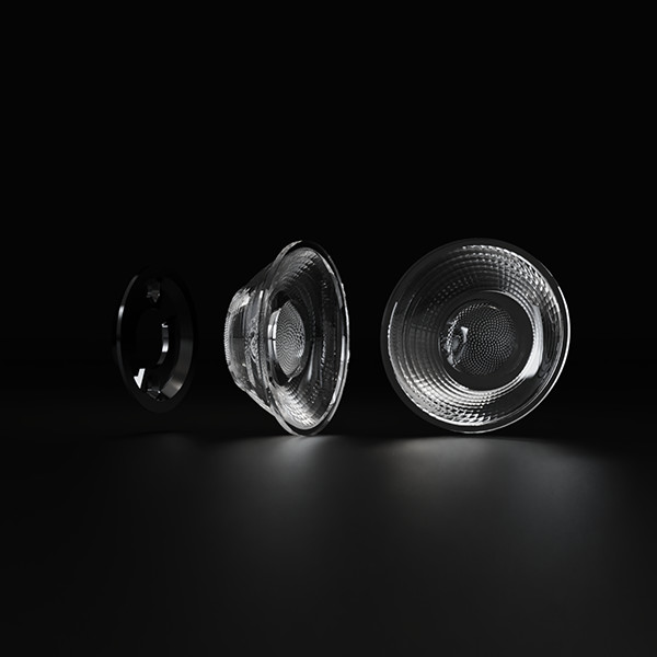 Durable 60 Degree Low Glare LED Lens with 88% Efficiency for Bridgelux COB LED