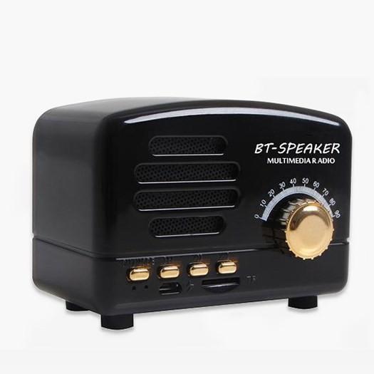 Pink Black Brown Wooden Color Classic Round Portable Bluetooth Speaker Clock Type mp3 Music Playing with Fm radio