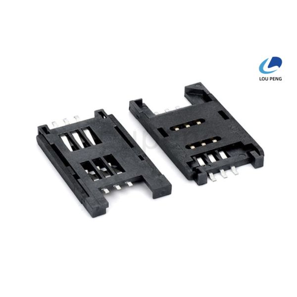 RoHS Compliant Subscriber Identity Module Holder in Height Variants 1.5mm 1.8mm 2.0mm 2.2mm 2.5mm 3.0mm Suitable for SIM Card